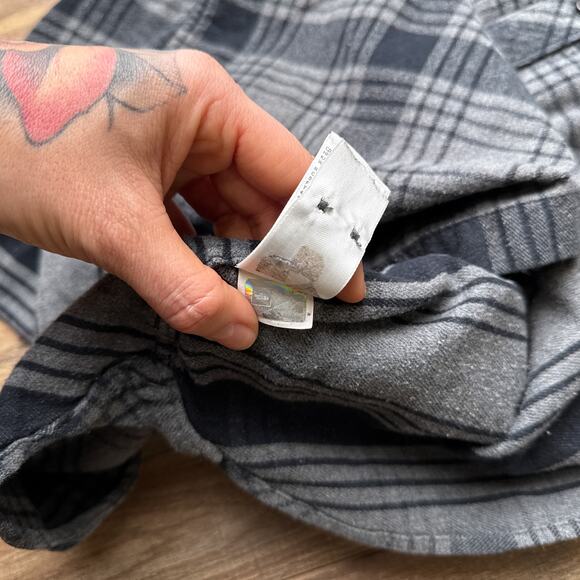 The North Face Arroyo Flannel Shirt Men's Medium‎ Gray Plaid Long Sleeve 6152 - Picture 9 of 14